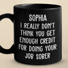 No, I'm Really Serious - Coworker Personalized Custom Black Mug - Gift For Coworkers, Work Friends, Colleagues