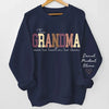 Mama’s Heart Leads The Way - Family Personalized Custom Unisex Sweatshirt, Hoodie With Design On Sleeve - Gift For Mom, Grandma