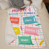 Mommy's Official Nap Blanket - Family Personalized Custom Blanket - Gift For Mom, Grandma
