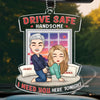 Road Trippin - Couple Personalized Custom Car Ornament - Acrylic Custom Shaped - Gift For Husband Wife, Anniversary