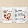 In Your Arms Is Where I Belong - Couple Personalized Custom Mug - Gift For Husband Wife, Anniversary