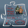 Our Love Grows Stronger With Time - Couple Personalized Custom Puzzle Shaped Acrylic Plaque - Gift For Husband Wife, Anniversary