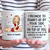 I Promise To Be By Your Side Forever - Couple Personalized Custom Mug - Gift For Husband Wife, Anniversary