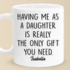 Being My Parent Is The Ultimate Blessing - Family Personalized Custom Mug - Gift for Mom, Dad