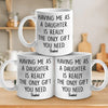 Being My Parent Is The Ultimate Blessing - Family Personalized Custom Mug - Gift for Mom, Dad