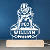 Football Is Family - Personalized Custom Shaped 3D LED Light - Gift For Sport Lovers, Sport Players