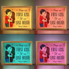 From First Kiss Till Our Last Breath - Couple Personalized Custom Frame Light Box - Gift For Husband Wife, Anniversary