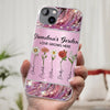 Grandma’s Love Doesn’t Grow Old, It Grows Deeper - Family Personalized Custom Faux Jewelry Effect Printed Clear Phone Case - Gift For Mom, Grandma