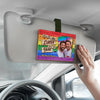 Custom Photo My Happy Place Is Wherever You Are - Couple Personalized Custom Car Visor Clip - Gift For Husband Wife, Anniversary, LGBTQ+