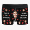 Custom Photo My Heart Is Perfect Because You Are Inside - Couple Personalized Custom Boxer Briefs, Men's Boxers - Gift For Husband Wife, Anniversary