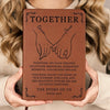 Holding Hands, We Hold The Future - Couple Personalized Custom Leather Journal - Gift For Husband Wife, Anniversary