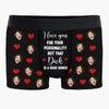 Custom Photo I Love You For Your Personality - Couple Personalized Custom Boxer Briefs, Men's Boxers - Gift For Husband Wife, Anniversary