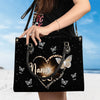 The Love Of A Grandmother Knows No Limits And No End - Family Personalized Custom Leather Handbag - Gift For Mom, Grandma