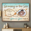 Custom Photo So Many In The Sea Yet I Found You - Couple Personalized Custom Horizontal Poster - Gift For Husband Wife, Anniversary