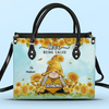No One Loves You Like Your Grandma Does - Family Personalized Custom Leather Handbag - Gift For Mom, Grandma