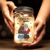 A Mother’s Love For Her Daughter Knows No Limits - Family Personalized Custom Mason Jar Light - Gift For Mom, Daughter