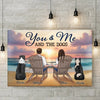 You And Me And The Fur Babies - Dog & Cat Personalized Custom Horizontal Canvas - Gift For Pet Owners, Pet Lovers