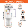 Bloom Where You Are Planted - Family Personalized Custom 40 Oz Stainless Steel Tumbler With Handle - Mother's Day, Gift For Mom, Grandma