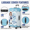 Travel More, Worry Less - Travel Personalized Custom Luggage Cover - Summer Vacation Gift, Gift For Adventure Travel Lovers