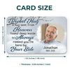Custom Photo A Hug Sent From Heaven - Memorial Personalized Custom Aluminum Wallet Card - Sympathy Gift For Family Members