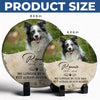Custom Photo Your Paw Prints Are Forever Etched On My Soul - Memorial Personalized Custom Round Shaped Stone With Stand - Sympathy Gift For Pet Owners, Pet Lovers