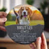 Custom Photo Those We Love Don't Go Away - Memorial Personalized Custom Round Shaped Stone With Stand - Sympathy Gift For Pet Owners, Pet Lovers