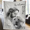 Custom Photo Welcome Home - Memorial Personalized Custom Blanket - Sympathy Gift For Pet Owners, Pet Lovers