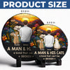 Just A Girl And Her Cat, A Bond That Can't Be Broken - Memorial Personalized Custom Round Shaped Stone With Stand - Sympathy Gift For Pet Owners, Pet Lovers