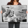 Custom Photo In Your Arms, I've Found My Home - Couple Personalized Custom Horizontal Canvas - Gift For Husband Wife, Anniversary