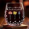 Together, We Are A Garden Of Love - Family Personalized Custom Wine Glass - Gift For Mom, Daughter