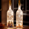 Forever Means Growing Old Hand In Hand - Couple Personalized Custom Bottle Lamp - Gift For Husband Wife, Anniversary