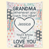 Grandma’s Love Is The Light That Never Fades - Family Personalized Custom Blanket - Gift For Mom, Grandma