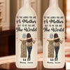 My Mom, My Forever Hero - Family Personalized Custom Bottle Lamp - Gift For Mom, Daughter