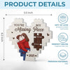 You're My Missing Piece - Couple Personalized Custom Heart Shaped Building Brick Blocks - Gift For Husband Wife, Anniversary