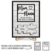 You Are The Piece That Holds Us Together - Family Personalized Custom 2-Layered Wooden Plaque With Stand - Mother's Day, Gift For Mom, Grandma