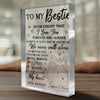 Never Forget That I Love You Forever & Always - Bestie Personalized Custom Rectangle Shaped Acrylic Plaque - Gift For Best Friends, BFF, Sisters
