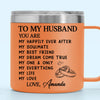 My Soulmate For Life - Couple Personalized Custom 14oz Stainless Steel Tumbler With Handle - Gift For Husband Wife, Anniversary