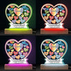 Forever In Grandmother's Heart - Family Personalized Custom Shaped 3D LED Light - Gift For Grandma, Grandpa, Grandkid