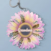 Grandma's Garden Is A Place Where Love Grows Wild - Family Personalized Custom Shaped Acrylic Keychain - Gift For Mom, Grandma