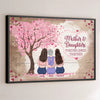 Linked By Love, Forever And Always - Family Personalized Custom Horizontal Poster - Gift For Mom