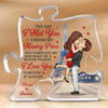 You’re My Favorite Part Of Every Day - Couple Personalized Custom Puzzle Shaped Acrylic Plaque - Gift For Husband Wife, Anniversary