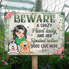 In A World Of Plants And Paws - Dog Personalized Custom Home Decor Metal Sign - House Warming Gift For Pet Owners, Pet Lovers