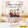 Together Forever, Mother And Daughter - Family Personalized Custom Rectangle Shaped Acrylic Plaque - Gift For Mom, Daughter