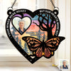 Custom Photo I Wish You Could Stay Longer - Memorial Personalized Window Hanging Suncatcher Ornament - Sympathy Gift For Family Members