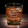 Forever My Friend - Family Personalized Custom Square Whiskey Glass - Gift For Family Members