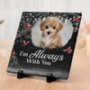 Custom Photo My Angel With Paws - Memorial Personalized Custom Square Shaped Stone With Stand - Sympathy Gift For Pet Owners, Pet Lovers