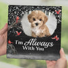 Custom Photo My Angel With Paws - Memorial Personalized Custom Square Shaped Stone With Stand - Sympathy Gift For Pet Owners, Pet Lovers