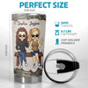 Having A Sister Means You Always Have Backup - Bestie Personalized Custom Tumbler - Gift For Best Friends, BFF, Sisters