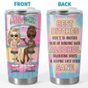 We’re Chaos And Laughter - Bestie Personalized Custom Tumbler - Gift For Best Friends, BFF, Sisters