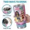 We’re Chaos And Laughter - Bestie Personalized Custom Tumbler - Gift For Best Friends, BFF, Sisters